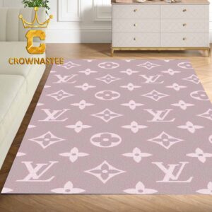 Louis Vuitton Pink Pattern Luxury Home Decor Area Rug Carpet Doormat