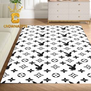 Louis Vuitton Play Boy Pattern Monogram Luxury Home Decor Area Rug Carpet Doormat