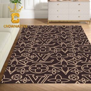 Louis Vuitton Text Pattern Luxury Home Decor Area Rug Carpet Doormat