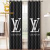 Louis Vuitton White Big Logo Luxury Monogram Signature Home Decor Window Curtain