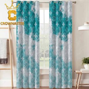 Louis Vuitton Luxury Monogram Sky Pattern Home Decor Window Curtain
