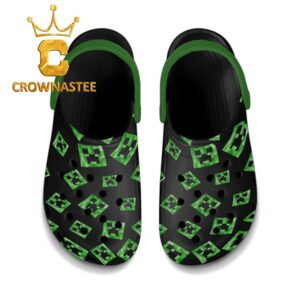 Minecraft Creeper Tubbz Crocs Fleece Clogs