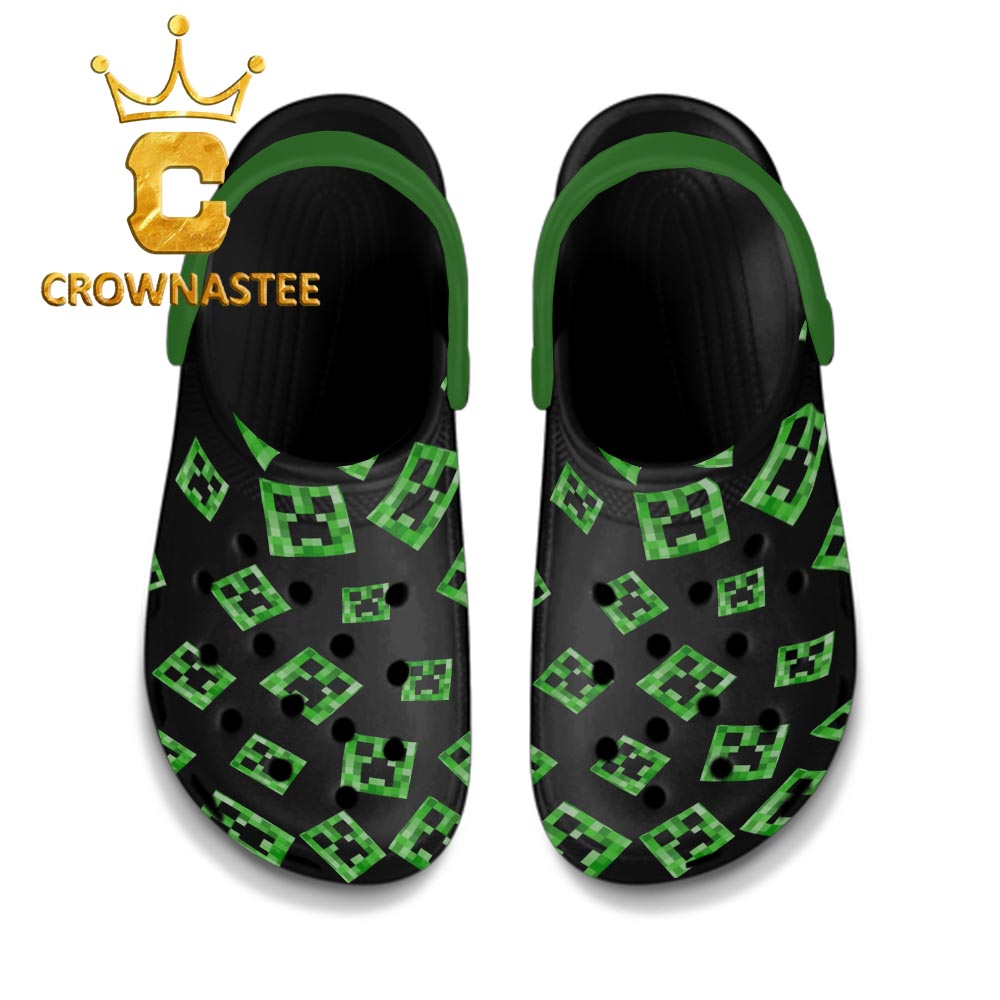 Minecraft Creeper Tubbz Crocs Fleece Clogs Minecraft Creeper Tubbz Crocs Fleece Clogs