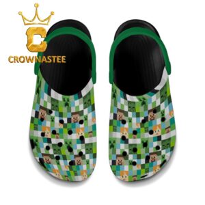 Minecraft Steve Alex Creeper Tubbz Crocs Fleece Clogs