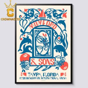 Mumford & Sons Benchmark International Arena 2026 Tampa FL August 7th Home Decor Poster Canvas