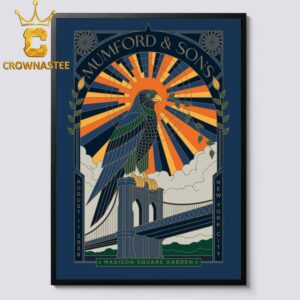 Mumford & Sons Madison Square Garden 2026 New York City August 11th Home Decor Poster Canvas