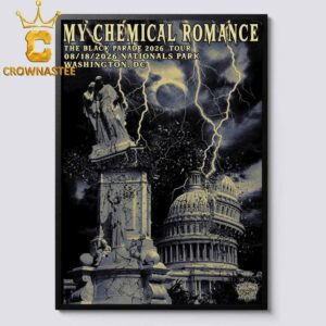 My Chemical Romance Nationals Park 2026 Tour Washington DC August 18th Fan Art Home Decor Poster Canvas
