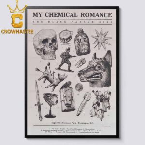 My Chemical Romance Nationals Park 2026 Tour Washington DC August 18th Home Decor Poster Canvas