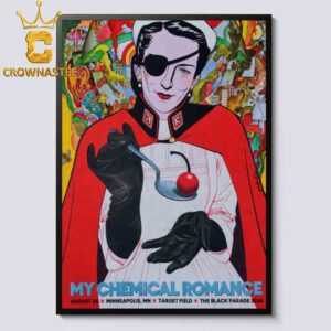 My Chemical Romance Target Field 2026 Tour Minneapolis MN August 25th Home Decor Poster Canvas
