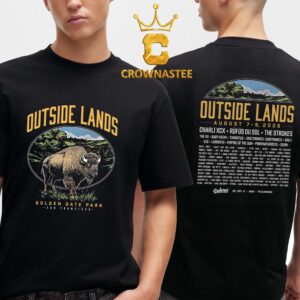 Outside Lands Golden Gate Park 2026 San Francisco CA Bison Event Lineup Two Sided T-Shirt