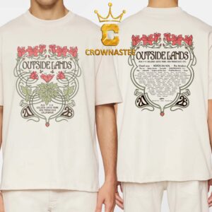 Outside Lands Golden Gate Park 2026 San Francisco CA Floral Event Lineup Two Sided T-Shirt