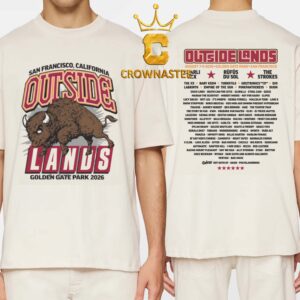 Outside Lands Golden Gate Park 2026 San Francisco CA Mascot Event Lineup Two Sided T-Shirt