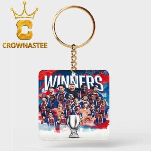 Paris Saint Germain 2026 UEFA Super Cup Champions Acrylic Wood Keychain