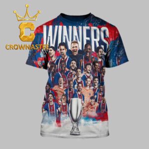 Paris Saint Germain 2026 UEFA Super Cup Champions All Over Print T-Shirt