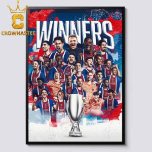 Paris Saint Germain 2026 UEFA Super Cup Champions Home Decor Poster Canvas