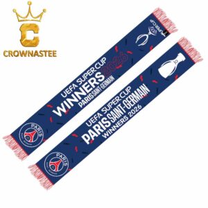 Paris Saint Germain 2026 UEFA Super Cup Champions Winners Scarf