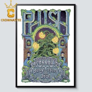 Phish Enmarket Arena 2026 Savannah GA July 14th 15th Home Decor Poster Canvas