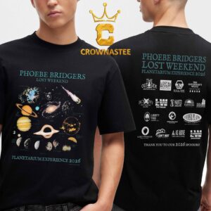 Phoebe Bridgers 2026 Lost Weekend Planetarium Experience Two Sided T-Shirt