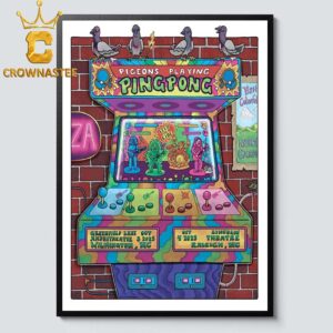 Pigeons Playing Ping Pong Greenfield Lake Amphitheater Wilmington NC Raleigh NC Lincoln Theatre Raleigh NC 2025 Home Decor Poster Canvas
