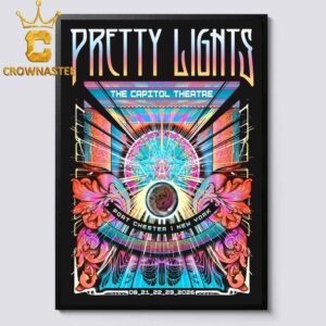 Pretty Lights The Capitol Theatre 2026 Tour Port Chester NY August 21 22 23 Home Decor Poster Canvas