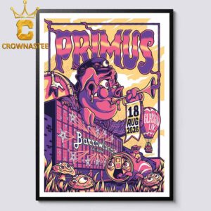 Primus Barrowland Ballroom 2026 Glasgow UK August 18th Home Decor Poster Canvas