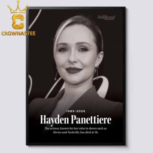 RIP Hayden Panettiere Death 1989 2026 Actress Heroes Nashville Shows Home Decor Poster Canvas