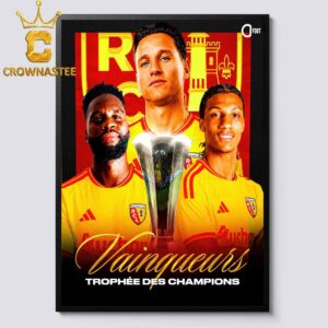 Racing Club De Lens 2026 Vainqueurs Coupe De France Super Cup Champions Winners Home Decor Poster Canvas