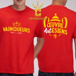 Racing Club De Lens 2026 Vainqueurs Coupe De France Super Cup Champions Winners Two Sided T-Shirt