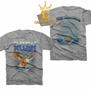 Rush 2026 Fifty Something Tour Dates North America Owl Two Sided T-Shirt