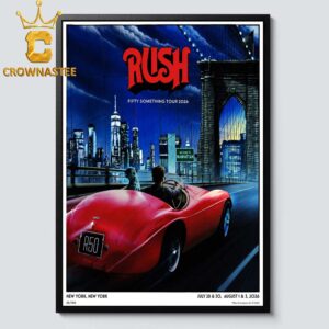 Rush Brooklyn Bridge Event 2026 Fifty Something Tour Home Decor Poster Canvas