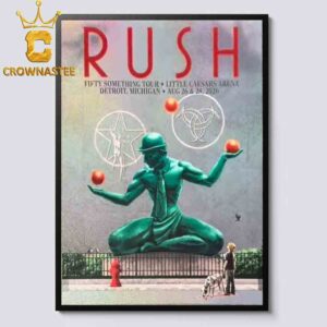 Rush Little Caesars Arena 2026 Tour Detroit Michigan August 26th 28th Home Decor Poster Canvas