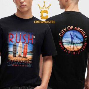 Rush Los Angeles 2026 Fifty Something Tour City Of Angels Two Sided T-Shirt