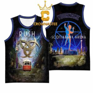 Rush Toronto 2026 Scotiabank Arena Ontario August Fifty Something Tour Limited Basketball Jersey