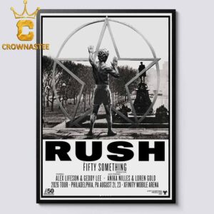 Rush Xfinity Mobile Arena 2026 Philadelphia PA August 21st 23rd Black White Home Decor Poster Canvas