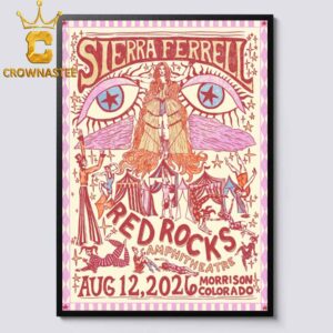 Sierra Ferrell Red Rocks Amphtheatre 2026 Morrison CO August 12th Home Decor Poster Canvas