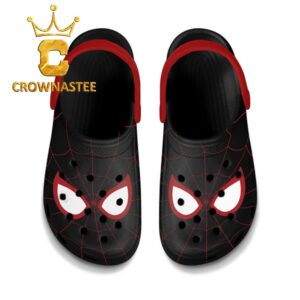 Spiderman Marvel Black Crocs Clogs