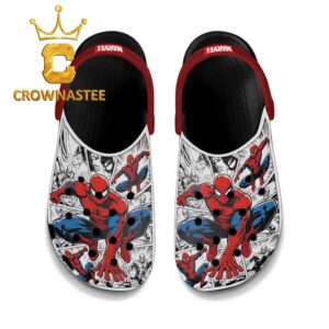 Spiderman Marvel Comic Pattern Crocs Clogs