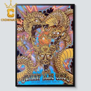Sturgill Simpson aka Johny Blue Skies Bok Center 2025 Tulsa OK May 2nd Home Decor Poster Canvas
