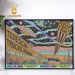 Tedeschi Trucks Band Red Rocks Amphitheatre 2026 Morrison CO July 31st August 1st Home Decor Poster Canvas