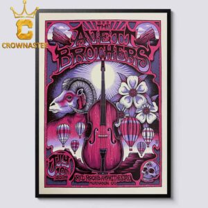 The Avett Brothers Red Rocks Amphitheatre 2026 Morrison CO July 10th Home Decor Poster Canvas