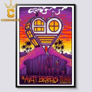 The Avett Brothers The Greek Theatre 2025 Los Angles CA April 12th Home Decor Poster Canvas