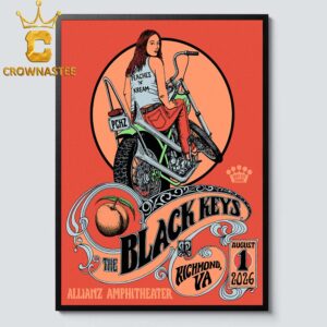 The Black Keys Allianz Amphitheater 2026 Richmond VA August 1st Home Decor Poster Canvas