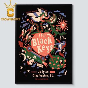 The Black Keys The Baycare Sound 2026 Clearwater FL July 28th Home Decor Poster Canvas