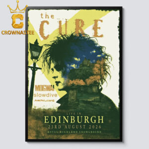 The Cure Edinburgh 2026 Scotland Royal Highland Centre Royal Highland Showgrounds August 23rd Home Decor Poster Canvas