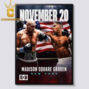 Tyson Fury vs Anthony Joshua 2026 Madison Square Garden New York City November 20th Home Decor Poster Canvas
