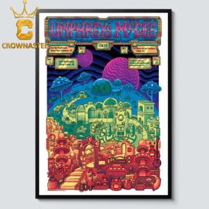 Umphrey’s McGee Indiana Wisconsin Michigan 2025 August Home Decor Poster Canvas