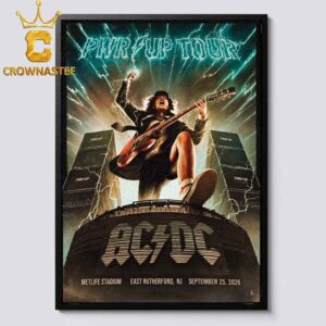 ACDC Metlife Stadium 2026 Tour East Rutherfford New Jersey September 25th Home Decor Poster Canvas