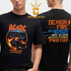 ACDC Metlife Stadium 2026 Tour East Rutherfford New Jersey September 25th Two Sided T-Shirt