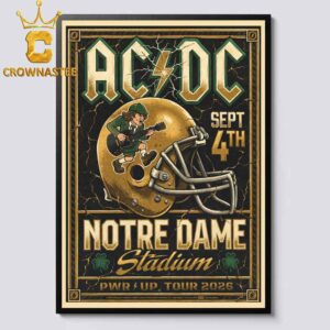 ACDC Notre Dame Stadium 2026 Tour South Bend IN September 4th Home Decor Poster Canvas