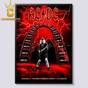 ACDC The Dome America’s Center 2026 Tour St Louis Missouri September 8th Home Decor Poster Canvas